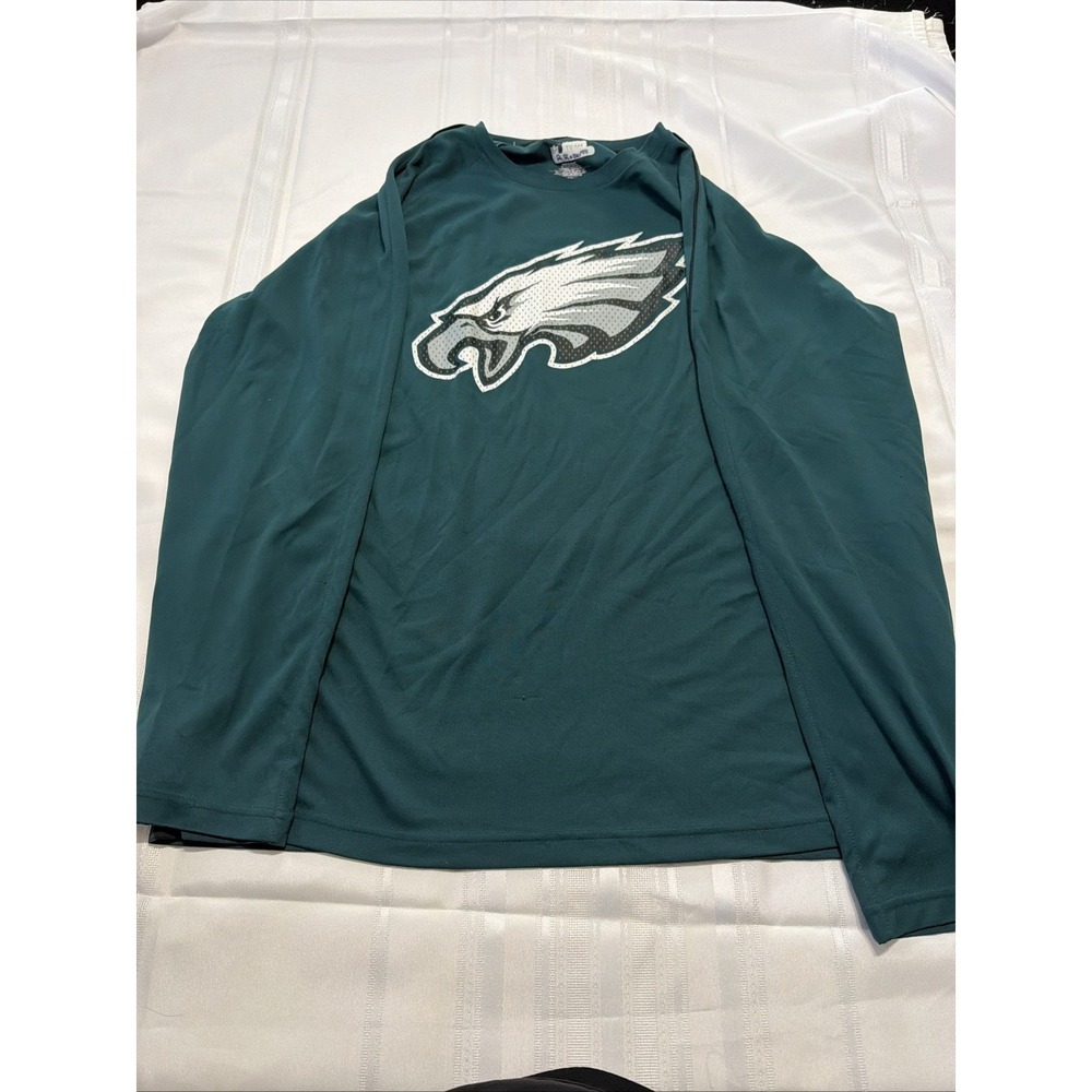 NFL Team Apparel Philadelphia Eagles Mens 2XL Long Sleeve Performance Shirt
